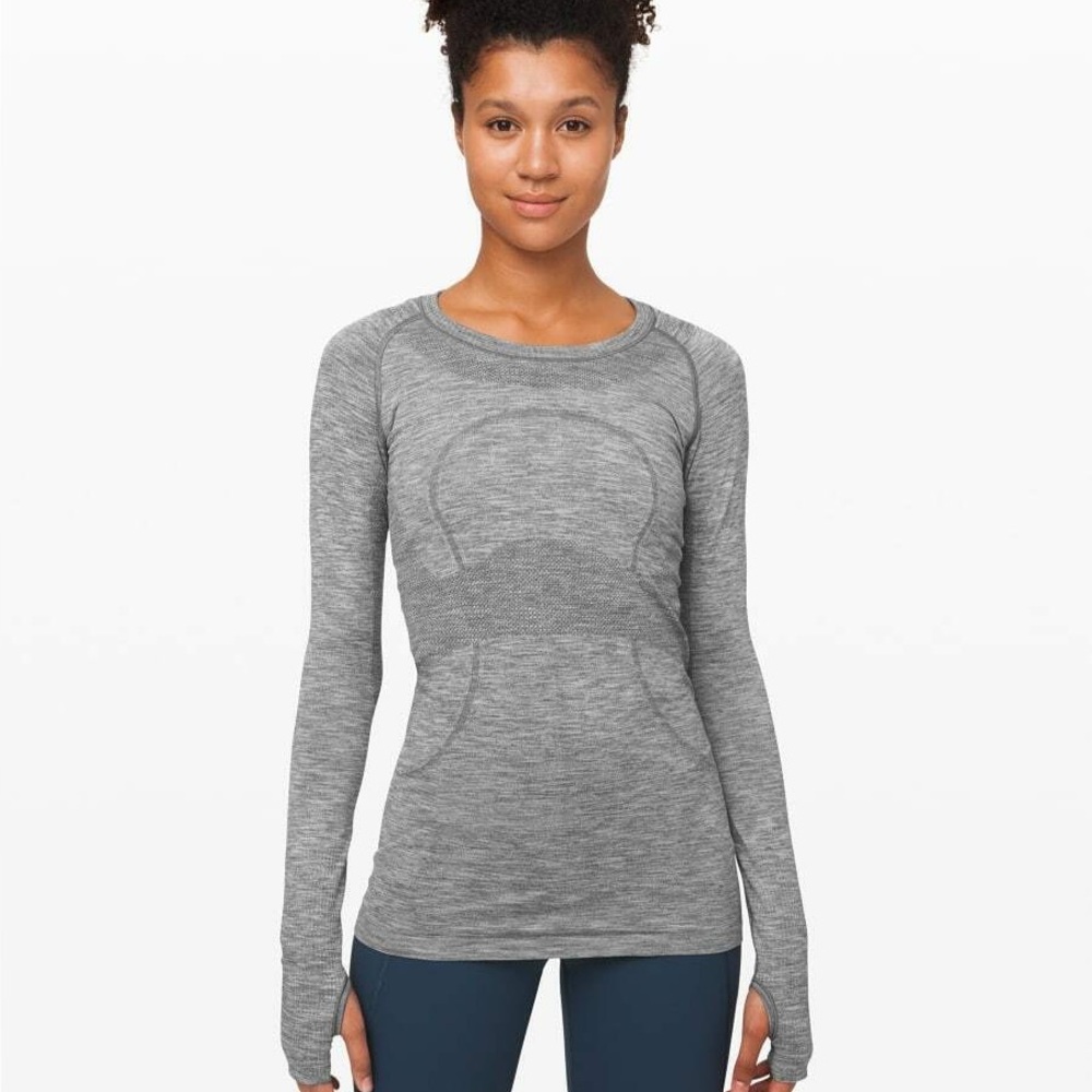Lululemon Swiftly Tech Long Slate Gray Long Sleeve Women's Top